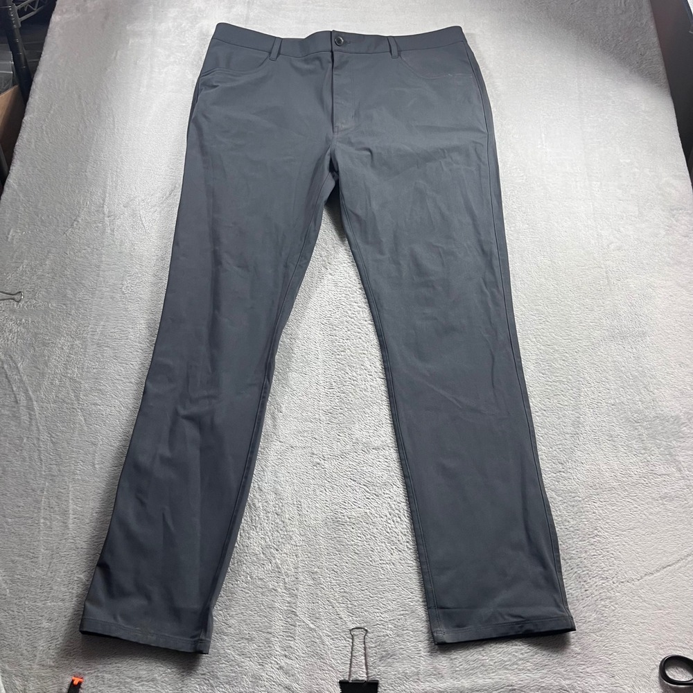 Meta Mens V430 Performance Pants Gray Straight Leg Size 38 Golf Chinos